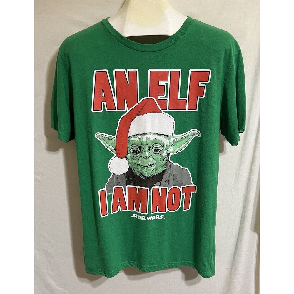 Star Wars Yoda Christmas “An Elf I Am Not” Space Movie Fantasy Holiday S11